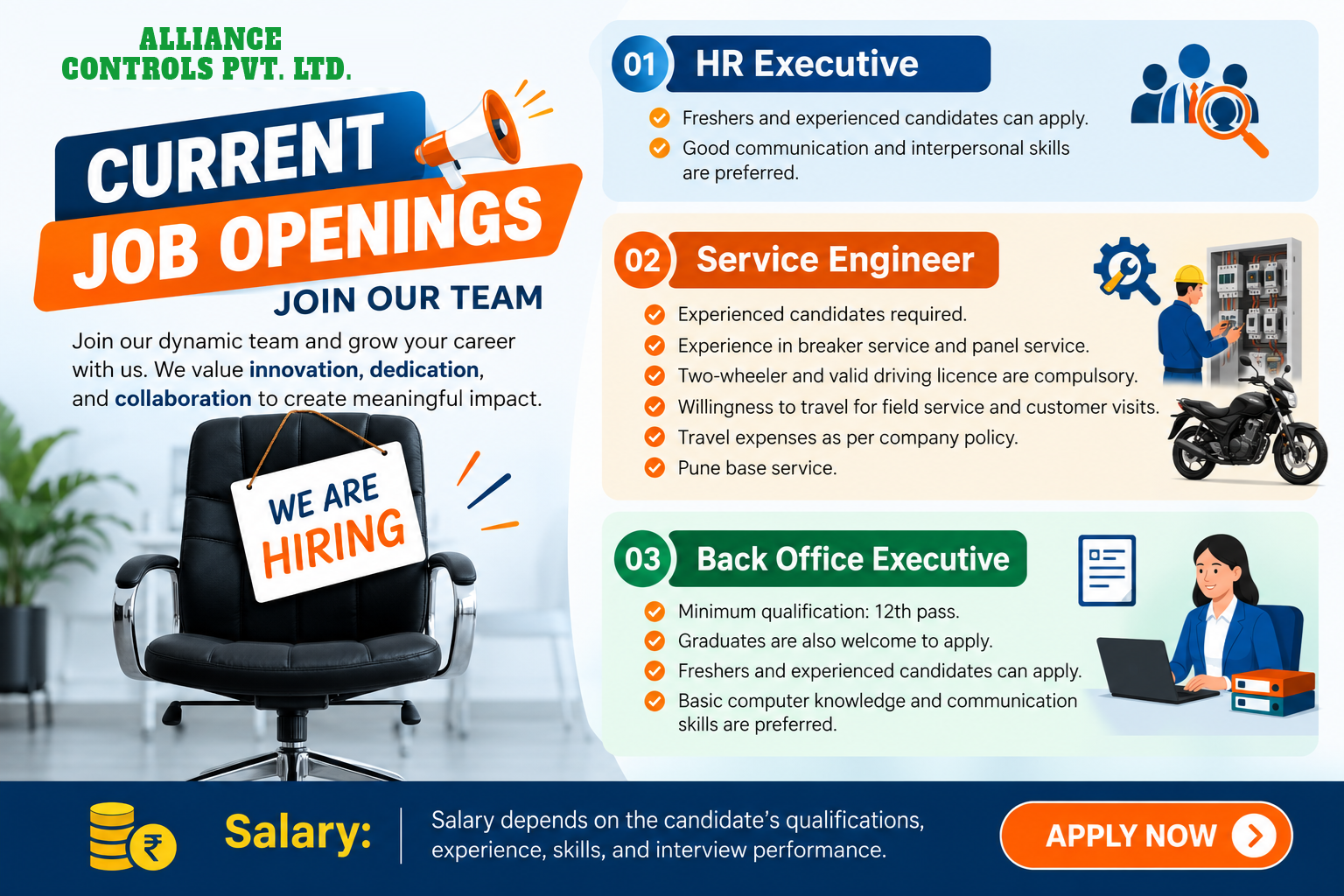 Current Job Openings at Alliance Controls Pvt. Ltd.